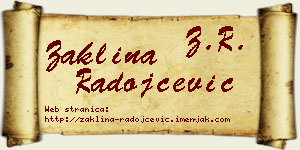 Žaklina Radojčević vizit kartica